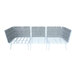 A white outdoor couch with gray cushions on a white background.