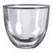 A clear plastic double-wall cup with a clear rim.