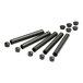 A group of black rubber bushings for American Metalcraft BuffetBoost Riser Kit pipes.