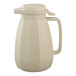 A white ABS plastic coffee carafe with a lid and handle.