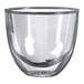 A clear Solia plastic cup with a small bottom.