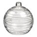 A clear plastic bauble bowl with silver stars and stripes.