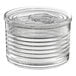 A Solia clear plastic tin can with a lid.