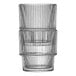 A stack of Anchor Hocking Monaco rocks glasses with different designs.