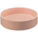 A pink Cal-Mil melamine bowl with a raised rim.