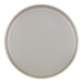 A white plate with a white background.