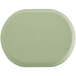 A white oval Cal-Mil melamine platter with raised rims.