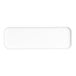 A white rectangular Cal-Mil melamine platter with a raised rim and a white border.