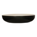 A black and white Cal-Mil Sophie melamine pasta bowl.