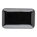 A black rectangular Tablecraft Sierra Collection melamine serving platter.