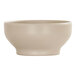 A taupe Cal-Mil melamine soup bowl with a white interior.