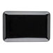 A black rectangular Tablecraft Sierra Collection melamine serving platter.