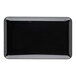A black rectangular Tablecraft Sierra Collection melamine serving platter.