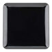 A black square Tablecraft Sierra Collection melamine tray with a white border.