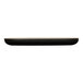 A black and ivory oval melamine platter with a black handle.
