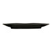 A black Cal-Mil melamine platter with an oval surface.