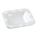 A white square Solia porcelain mini dish.