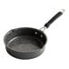 A black speckled Nordic Ware saute pan with a black and silver handle.