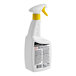 A white CLR Pro Max spray bottle with black text and a yellow handle.