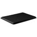 A black rectangular MFG Tray on a table.