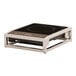 A black and silver Cal-Mil Milo countertop induction range.
