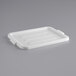 A white rectangular polyethylene lid designed to fit a 20" x 15" bus tub.