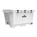 A white Grizzly Cooler with black handles.