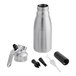 A close up of a silver stainless steel Kayser whipped cream dispenser.