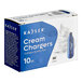 A blue and white Kayser box of 10 cream chargers.