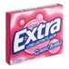A pink and white box of Wrigley's EXTRA Classic Bubble Gum with 15 sticks.