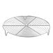 A Matfer Bourgeat stainless steel circular wire cooling rack with feet.
