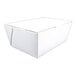 A Southern Champion white paper take-out box with a lid.
