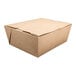 A brown cardboard Southern Champion take-out box with a lid.