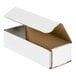 A white Lavex corrugated mailer box with a brown tuck top lid.