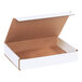 A white Lavex corrugated mailer box with a lid open.