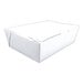 A white Southern Champion take-out box with a lid.