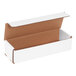A white box with a brown lid.