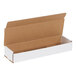 A white corrugated mailer box with a tuck top lid.