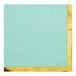 A mint green and gold foil Creative Converting napkin.