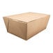 A brown Southern Champion paper take-out box with a lid.