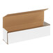 A white Lavex corrugated mailer box with a brown lid.