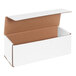 A white Lavex corrugated mailer box with a brown tuck top lid.