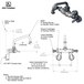 A diagram of a T&S wall mounted pantry faucet with a swing nozzle and garden hose outlet.