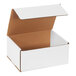 A white Lavex corrugated mailer box with a brown tuck top lid.