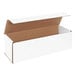 A white box with a brown lid.