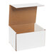 A white Lavex corrugated mailer box with the lid open.