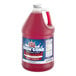 A one-gallon jug of Carnival King fruit punch snow cone flavoring syrup.