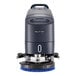 A close-up of the Nilfisk SC550 floor scrubber with a round brush.