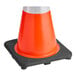 A 28-inch orange PVC traffic cone with a 7 lb. base and double high-intensity prismatic collars.