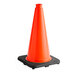 An 18-inch orange PVC traffic cone with a black 3 lb. base.